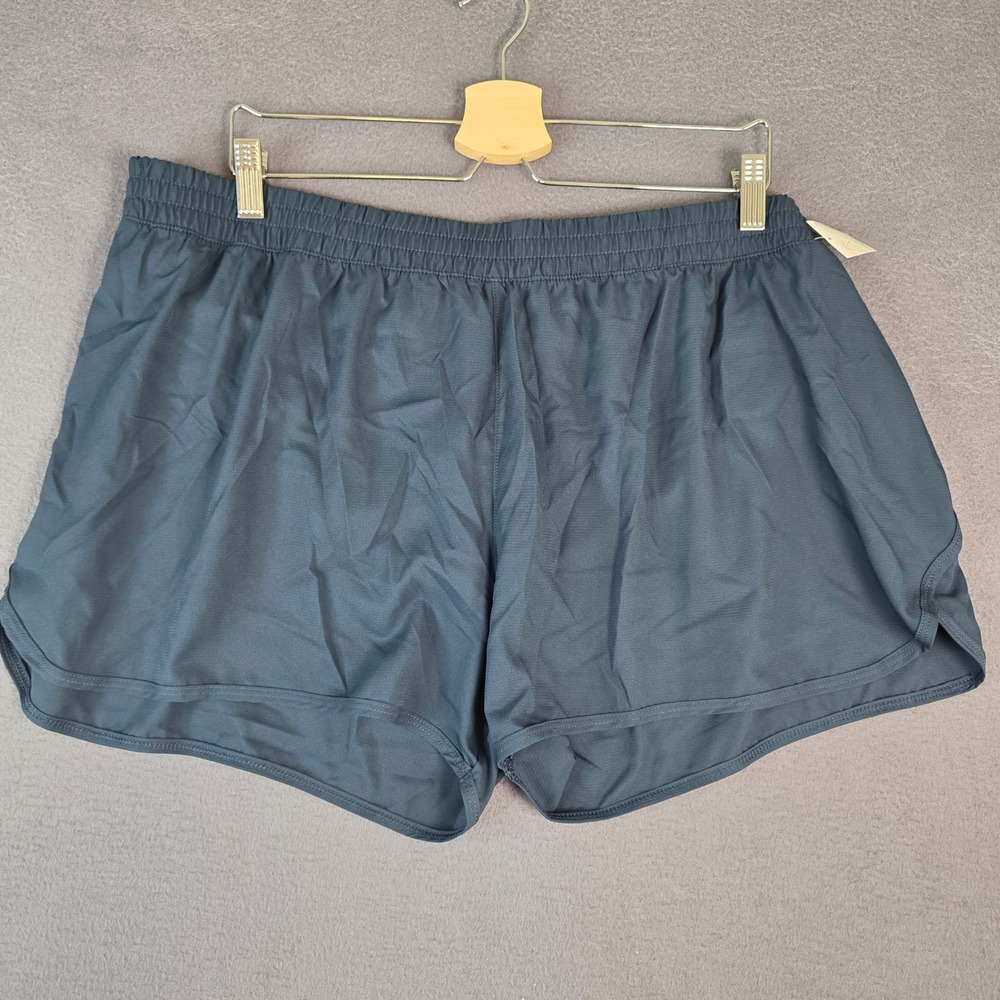 Dip Running Shorts Women XXL Blue Active Sun Glow Key Pocket NWT